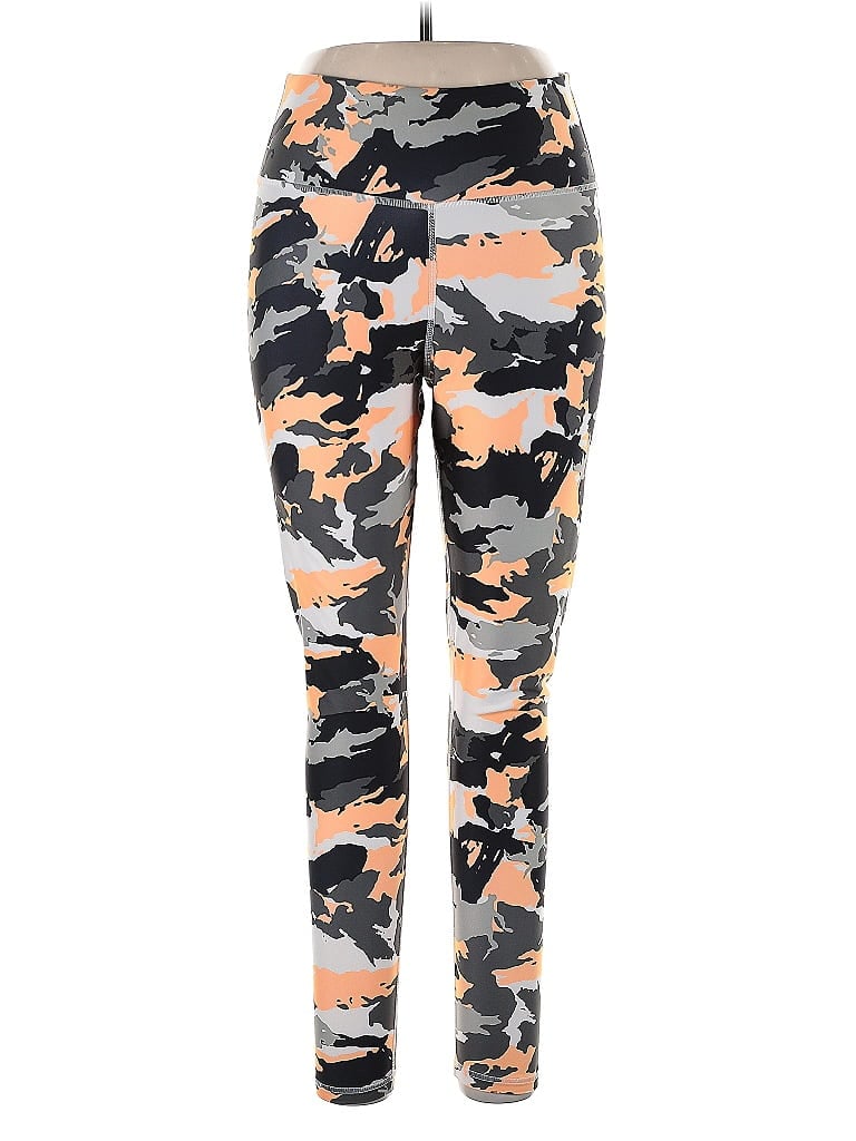 Marika Print Orange Active Pants Size L - photo 1