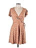 Fortune + Ivy Polka Dots Brown Tan Casual Dress Size L - photo 1