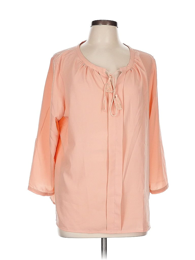 Pre-owned C. Wonder 3/4 Sleeve Blouse In Pink