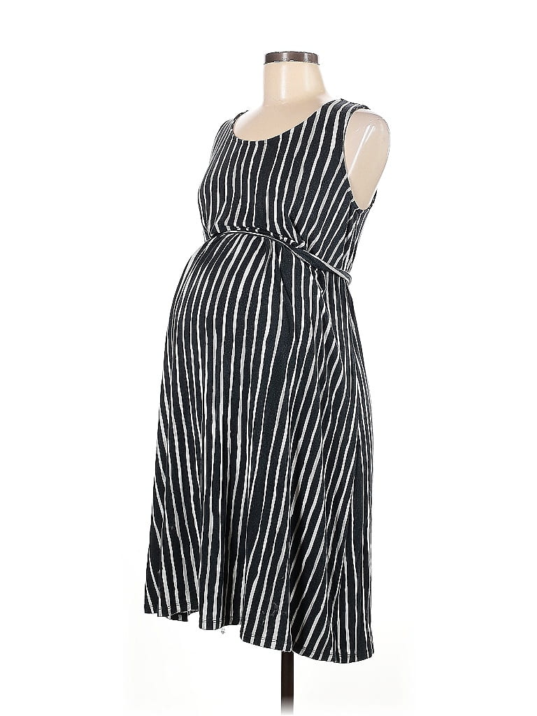 Liz Lange Maternity for Target Stripes Black Casual Dress Size M - photo 1