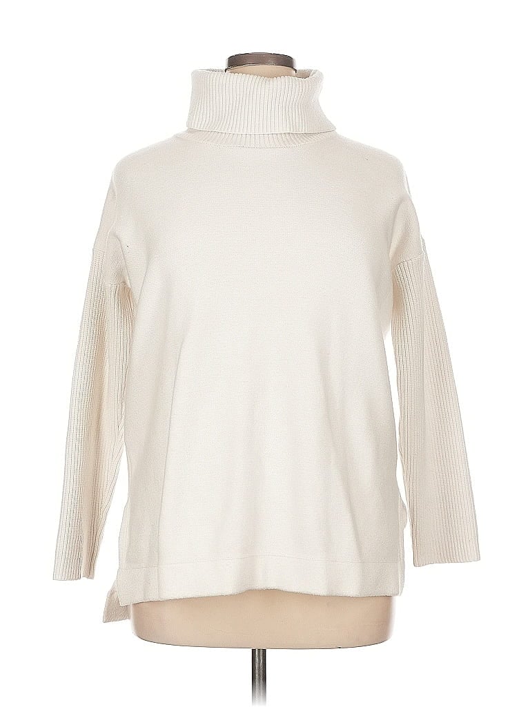 Pre-owned Unbranded Turtleneck Sweater In White