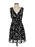 Hot Topic 100% Polyester Floral Black Casual Dress Size S - photo 1