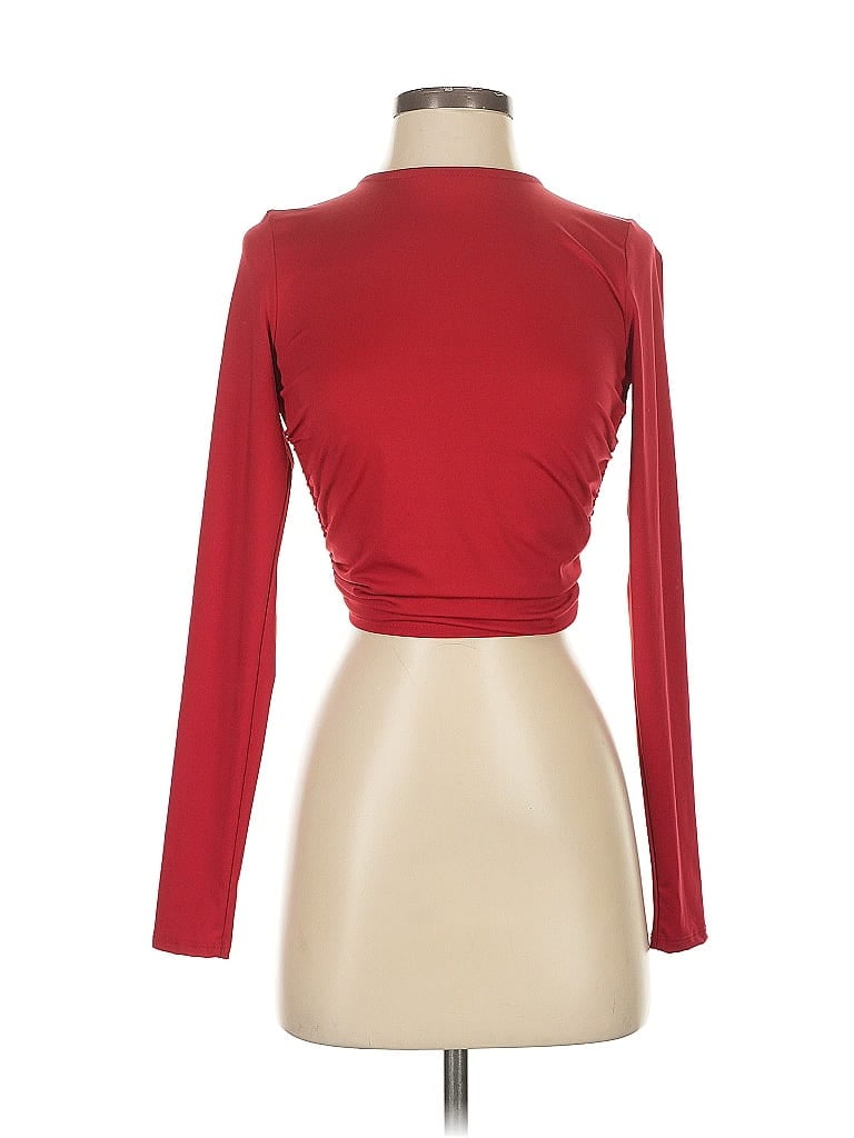 FASHION NOVA Pre-owned Long Sleeve Top Red Turtleneck Tops