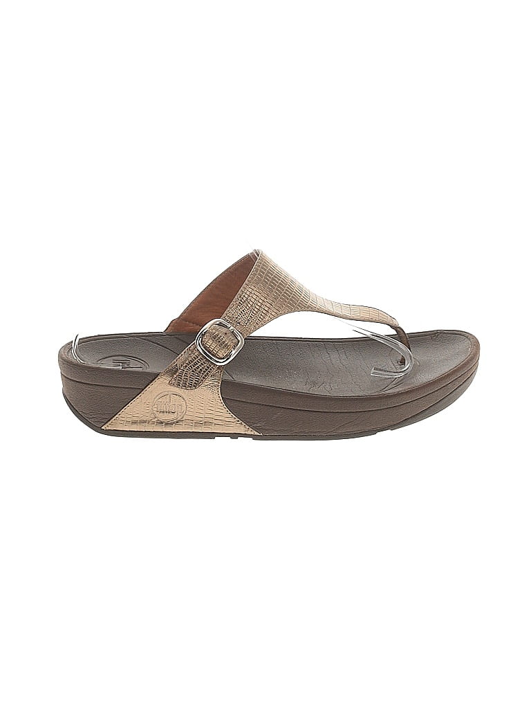FitFlop Brown Gold Wedges Size 9 - photo 1