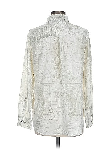 Equipment Long Sleeve Silk Top (view 2)