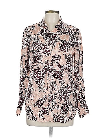 Equipment Long Sleeve Silk Top (view 1)