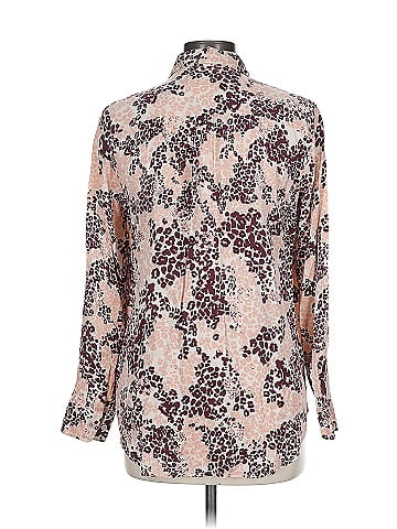 Equipment Long Sleeve Silk Top (view 2)