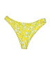 Zaful Floral Yellow Swimsuit Bottoms Size 6 - photo 1