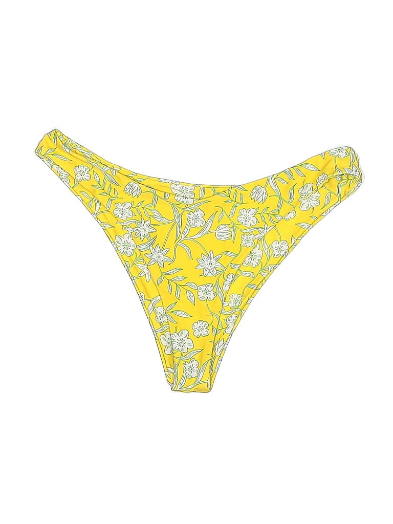 Zaful Floral Yellow Swimsuit Bottoms Size 6 - photo 1