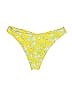 Zaful Floral Yellow Swimsuit Bottoms Size 6 - photo 2