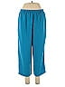 Susan Graver 100% Polyester Solid Blue Casual Pants Size L - photo 1