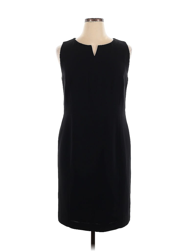 Jones Studio 100% Polyester Solid Black Cocktail Dress Size 14 - photo 1