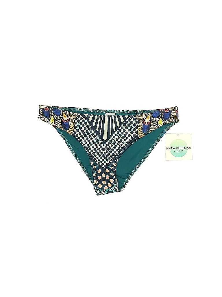 Mara Hoffman 100% Nylon Graphic Green Swimsuit Bottoms Size S - photo 1