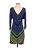 Hale Bob Print Blue Cocktail Dress Size S - photo 2