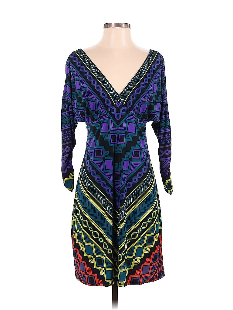 Hale Bob Print Blue Cocktail Dress Size S - photo 1