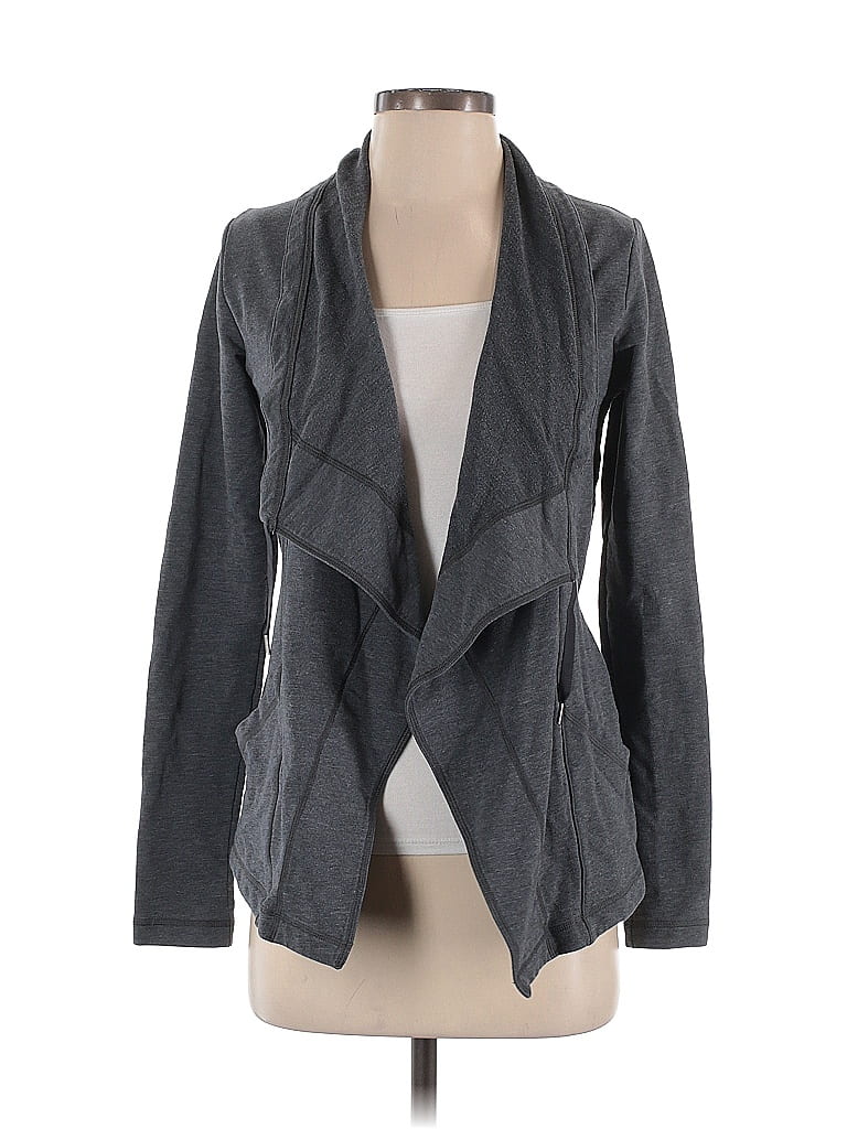 Pre-owned Lucy Cardigan Sweater In Gray