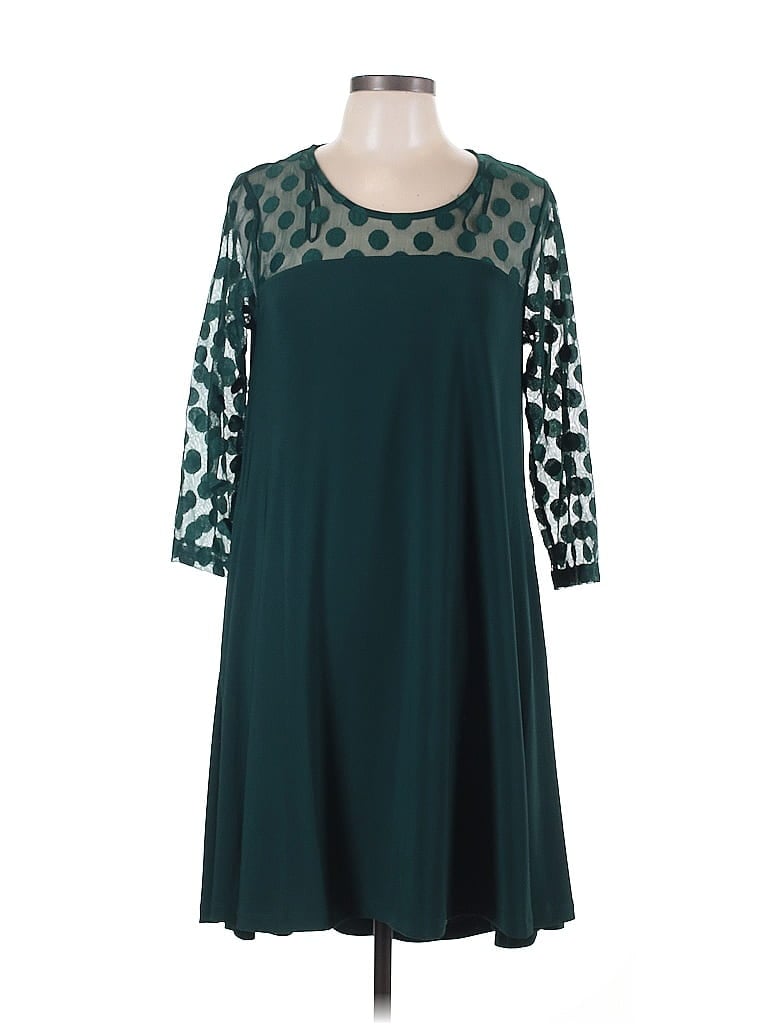 Nina Leonard Green Teal Casual Dress Size L - photo 1
