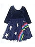Mini Boden Stars Blue Dress Size 9 - photo 1