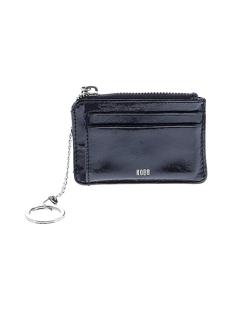 Hobo The Original 100% Leather Silver Black Leather Card Holder One size - photo 1