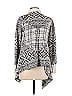 Tiny Chevron-herringbone Stripes Gray Cardigan Size S - photo 2