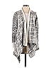 Tiny Chevron-herringbone Stripes Gray Cardigan Size S - photo 1