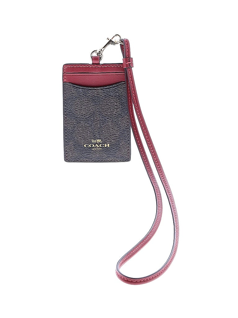 Coach 100% Leather Burgundy Brown Leather Card Holder One size - photo 1