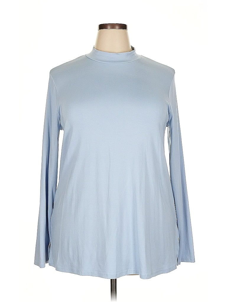 Pre-owned New Directions Long Sleeve Turtleneck In Blue