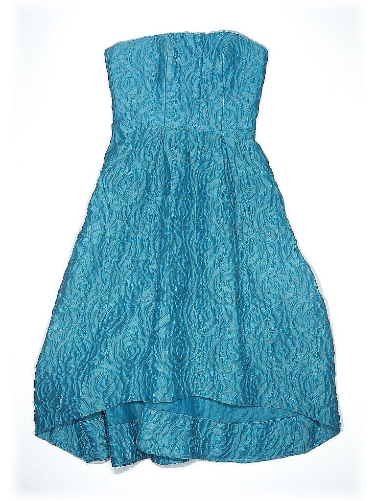 ML Monique Lhuillier Paisley Teal Blue Cocktail Dress Size 0 - photo 1
