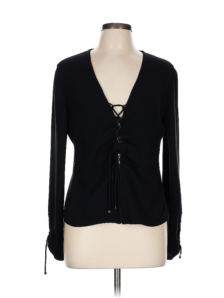 Armani Collezioni 100% Polyester Black Cardigan Size 12 - photo 1