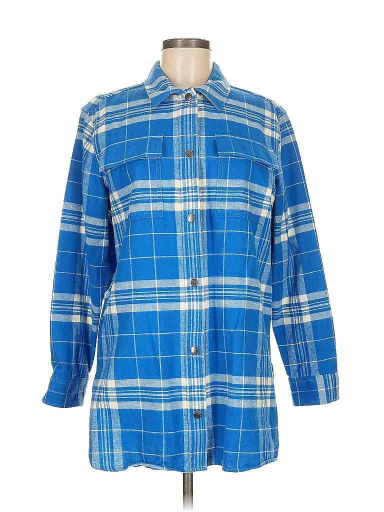 L.L.Bean Signature 100% Cotton Blue Fleece Size M - photo 1