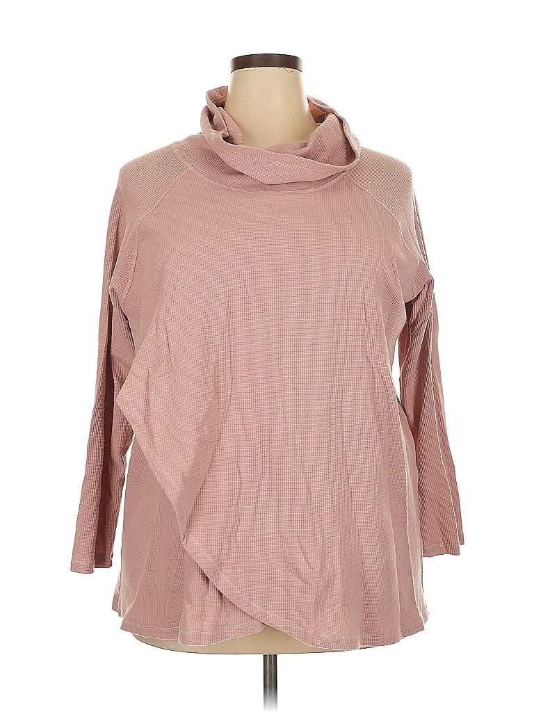 Suzanne Betro Pink 3/4 Sleeve Top Size 2X - photo 1