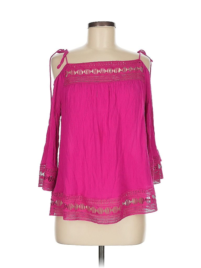 Pre-owned Laundry By Shelli Segal 3/4 Sleeve Blouse In Pink