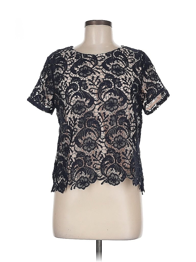 french corner Black Short Sleeve Blouse Size M - photo 1