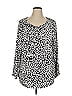 Susan Graver Silver 3/4 Sleeve Blouse Size XL - photo 1
