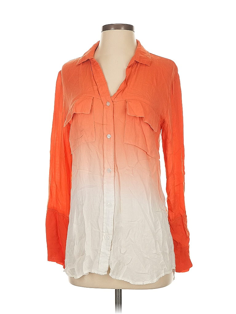 Click to view more detailed imagery on our partner's website Pre-owned Cloth & Stone Long Sleeve Blouse In Orange