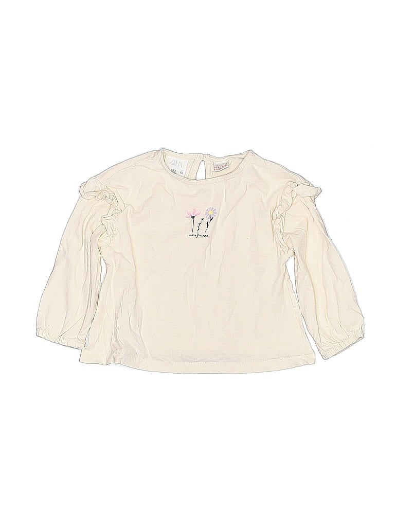 Zara Baby Ivory Long Sleeve Top Size 9-12 mo - photo 1