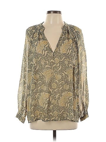 Vince. Long Sleeve Silk Top (view 1)
