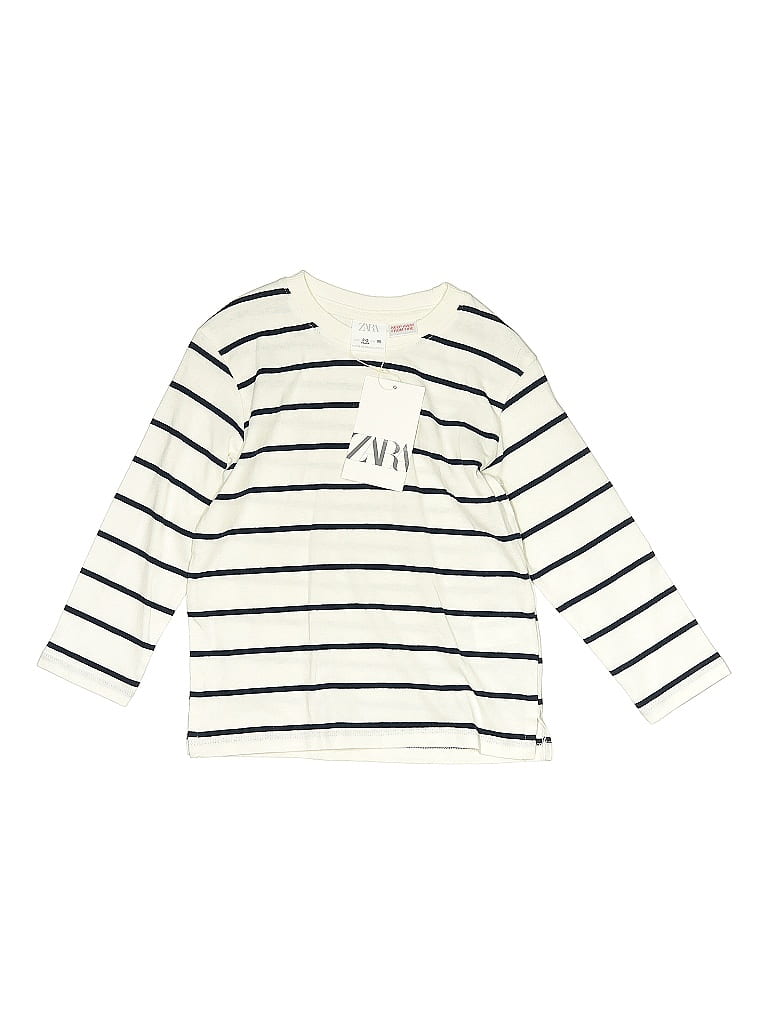 Zara Baby 100% Cotton Ivory Long Sleeve T-Shirt Size 2 - photo 1