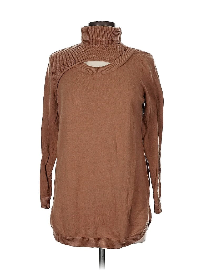 Pre-owned Chico's Turtleneck Sweater In Brown