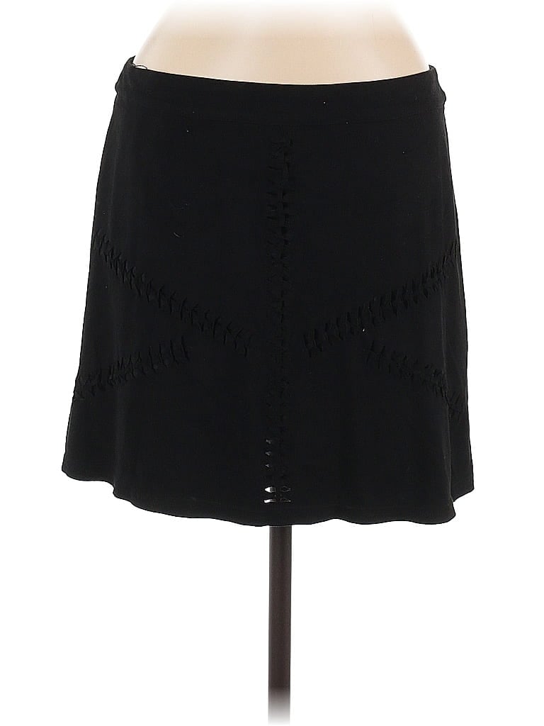 Alessandro Miele Solid Black Casual Skirt Size M - photo 1