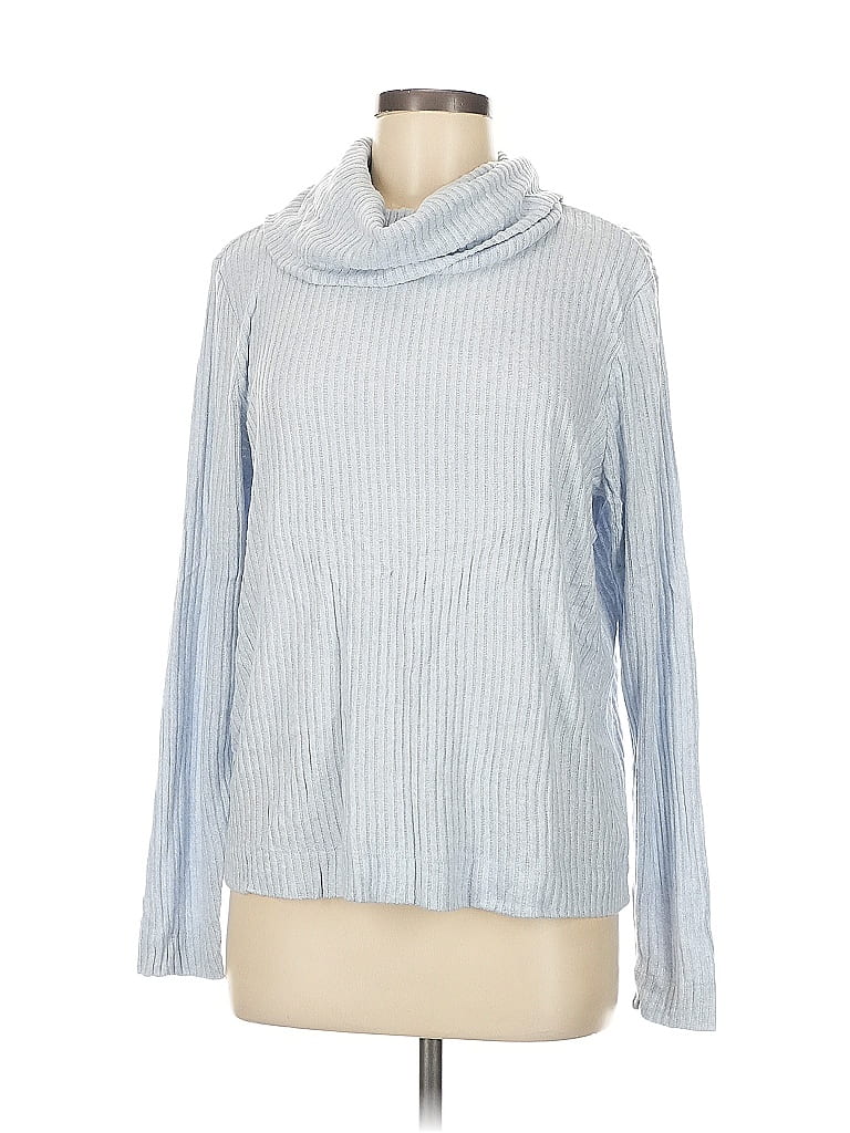 Pre-owned Ann Taylor Loft Long Sleeve Turtleneck In Blue