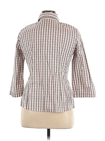 Lafayette 148 New York 3/4 Sleeve Button-Down Shirt (view 2)