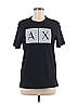 Armani Exchange 100% Cotton Argyle Black Short Sleeve T-Shirt Size M - photo 1