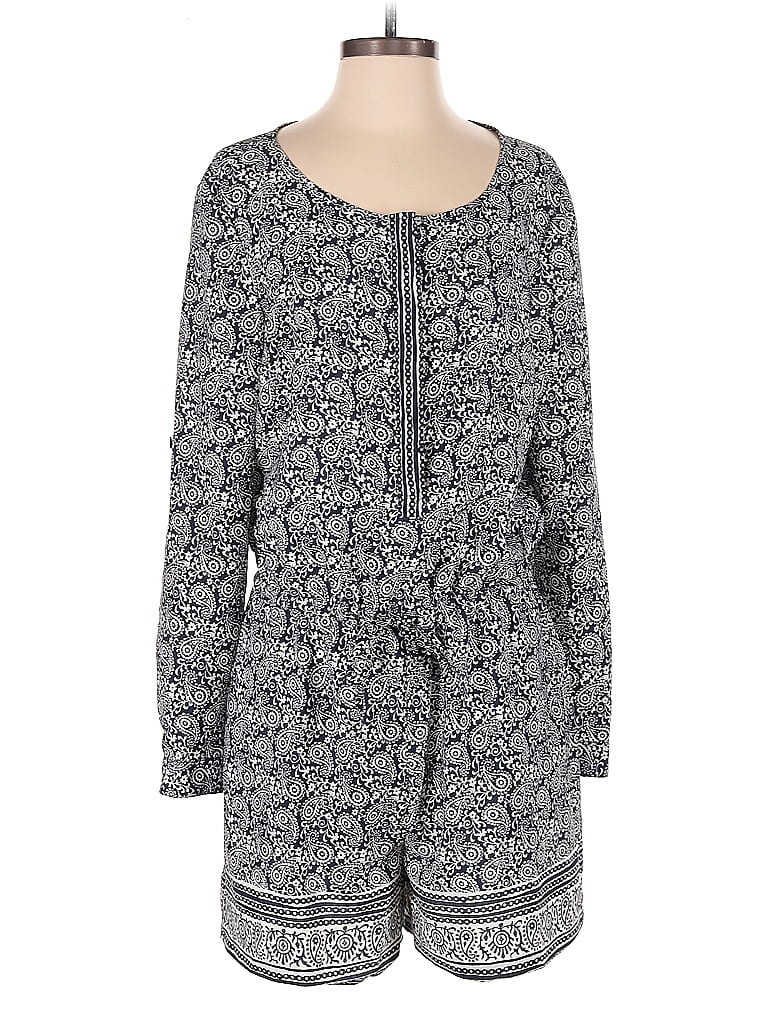 Pre-owned Ann Taylor Loft Romper In Blue