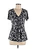 Daisy Fuentes Gray Short Sleeve Blouse Size M - photo 1