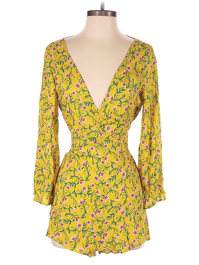 Anthropologie Floral Yellow Romper Size XS - photo 1
