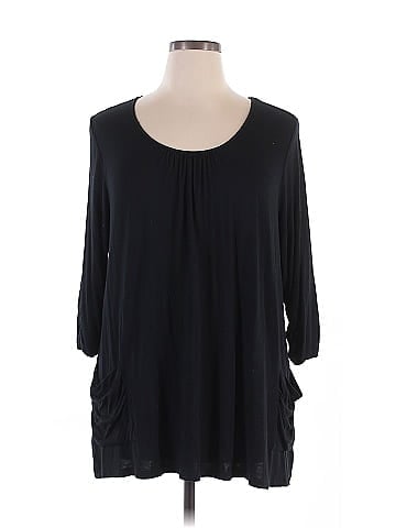 LOGO by Lori Goldstein 3/4 Sleeve Top (view 1)
