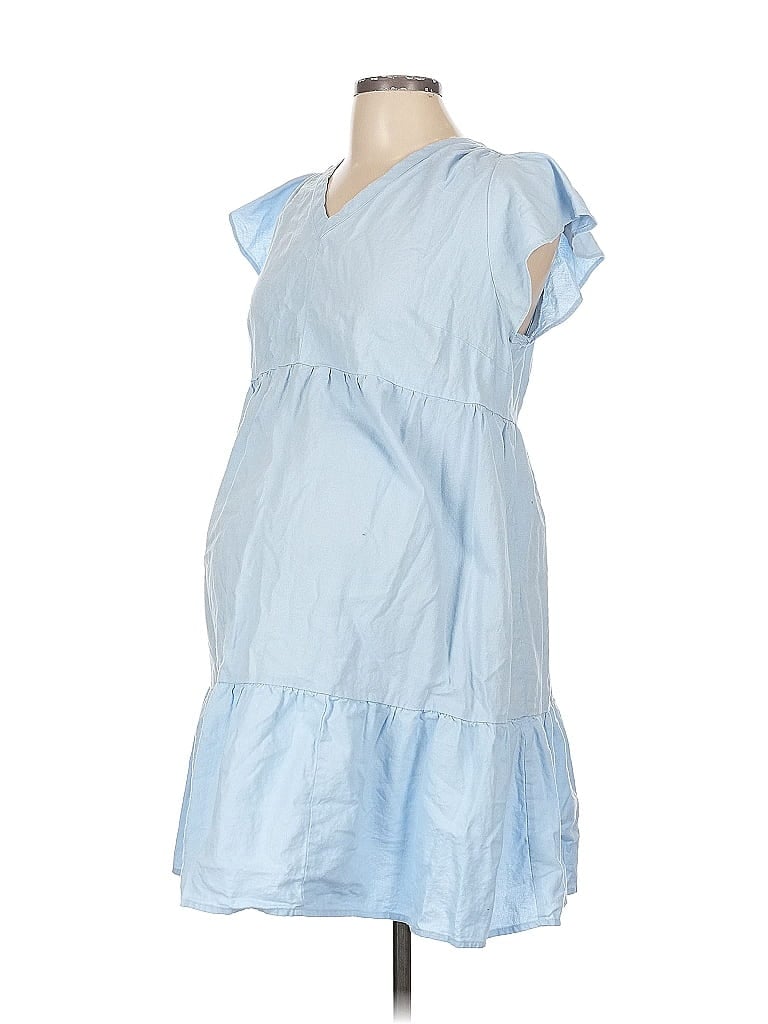 Isabel Maternity Blue Casual Dress Size L - photo 1