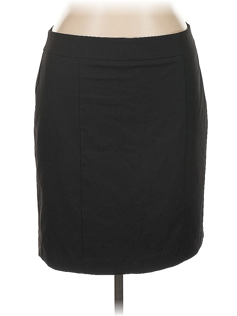 Ann Taylor Factory Solid Black Casual Skirt Size 16 - photo 1
