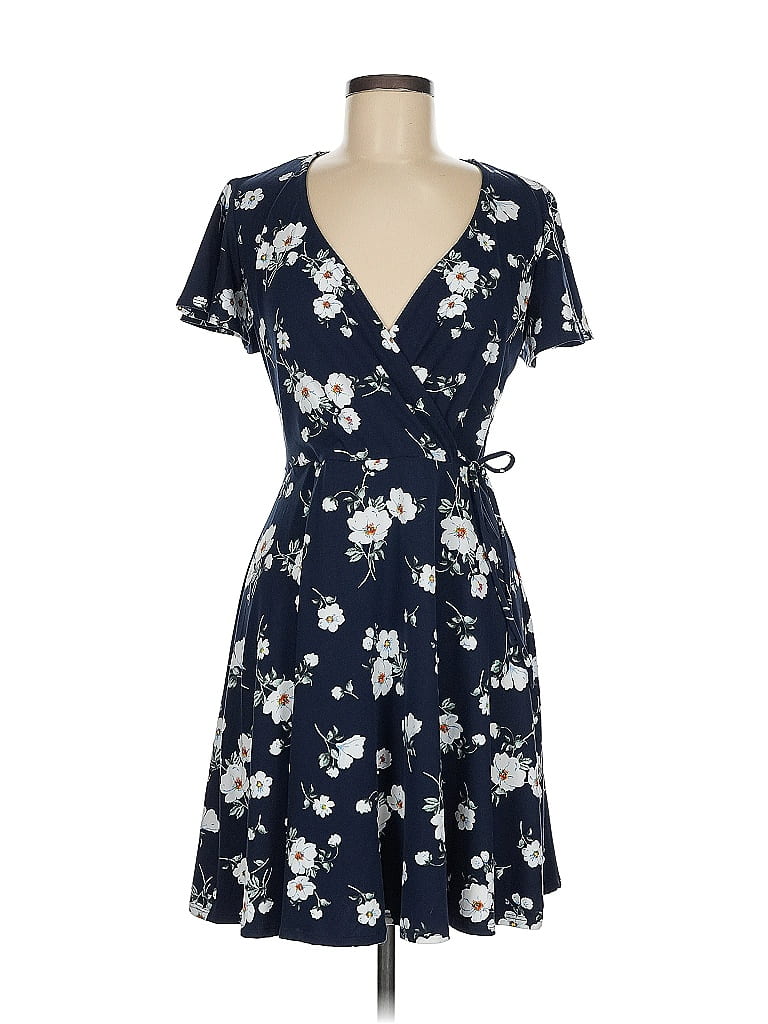 Fortune + Ivy Floral Blue Casual Dress Size M - photo 1